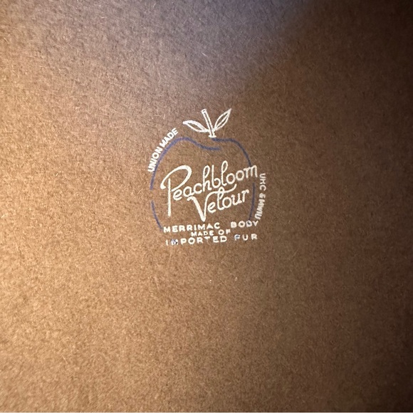 Vintage Peach bloom Velour Pillbox Hat - Picture 7 of 9